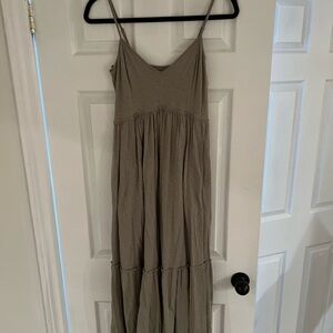 Elegant Olive Maxi Dress